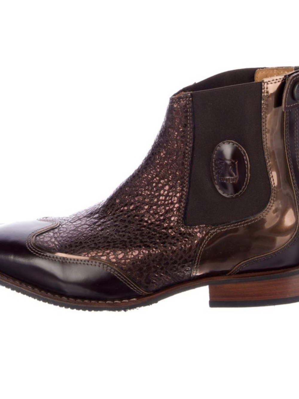 Textured Leather Chelsea Boot—excellent condition
